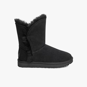 Ugg Classic Short Fluff High-Low Klassiska Stövlar Dam Svarta (680342AUO)